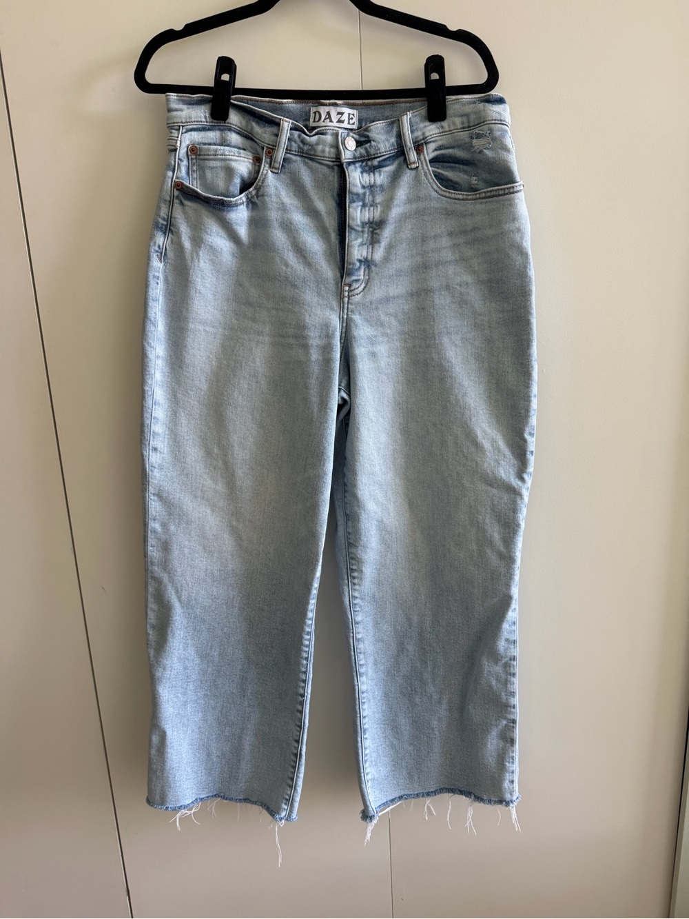 Daze pleaser high rise wide leg ankle jeans